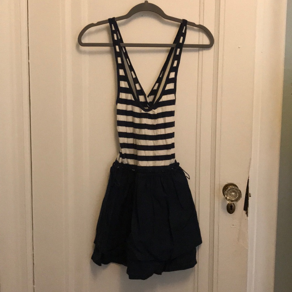 Knit + Woven Striped Hollister Dress